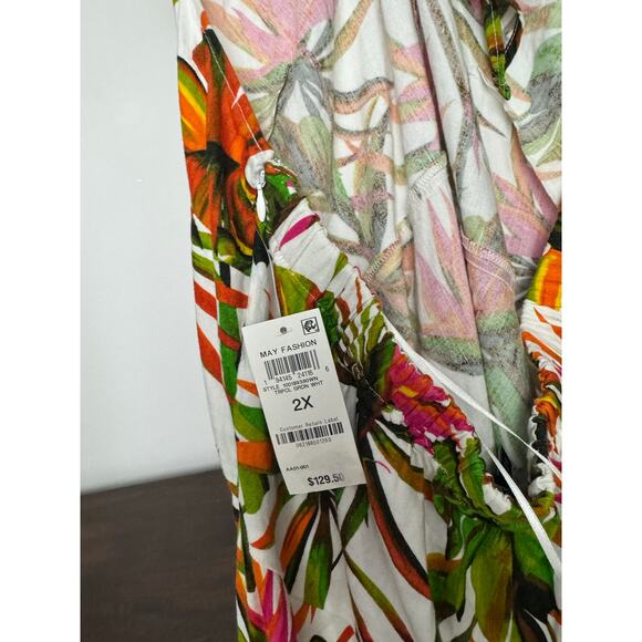 INC Tropical Print Halter Top Maxi Dress Size 2X - Picture 10 of 11